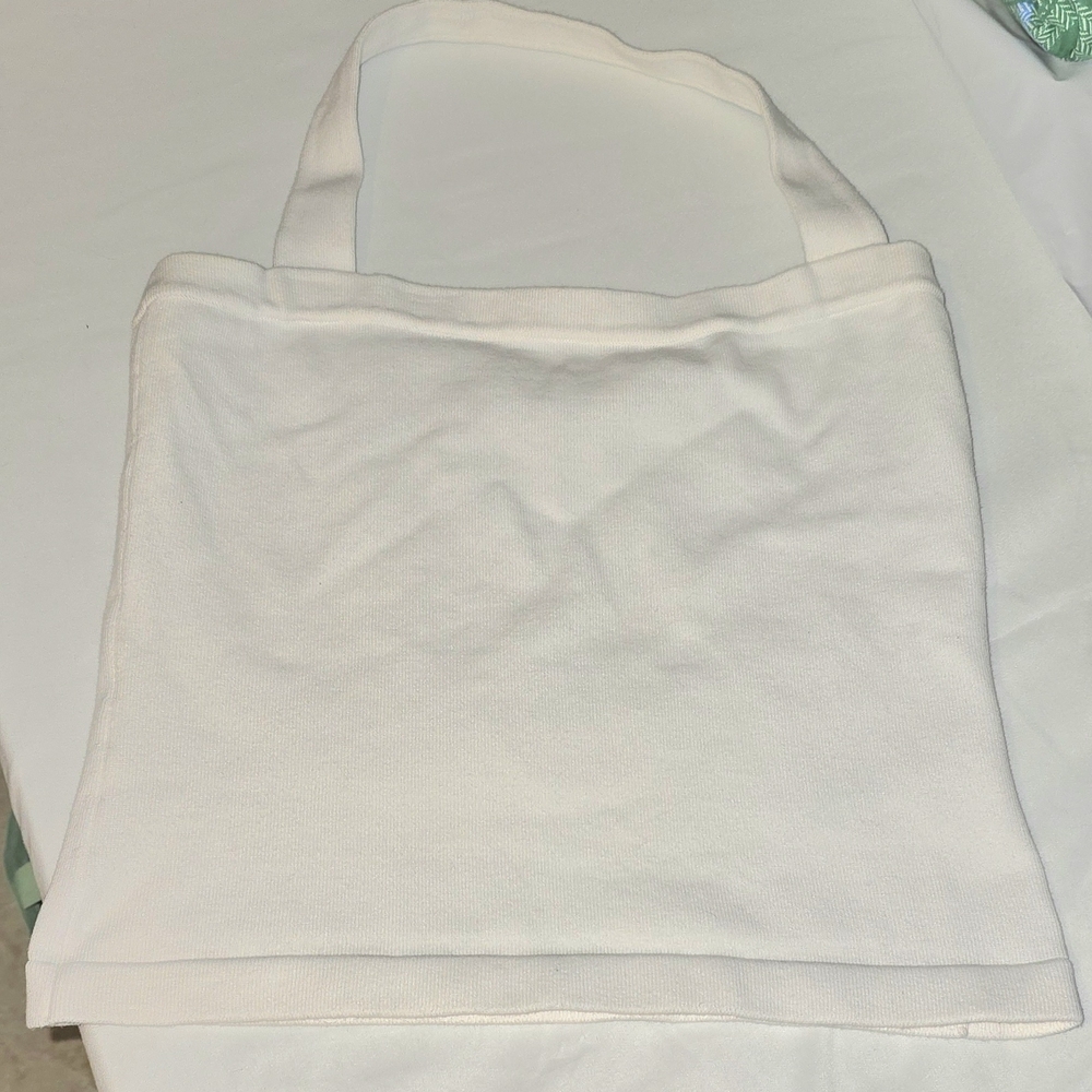 Women's Jones NY White Halter Tank Top Classic Staple Minimalist Clean